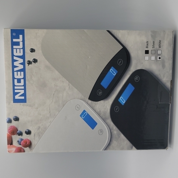 Nicewell Food Scale, 22lb Digital Kitchen Black Scale for Food Ounces and Grams - Picture 1 of 2